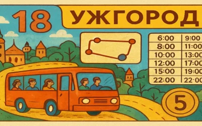 Автобус №18 Ужгород: повний маршрут, розклад руху та тариф