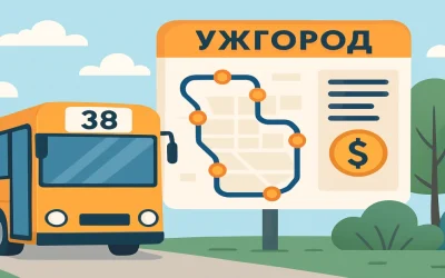 Автобус №38 Ужгород: схема руху, графік курсування і ціна квитка