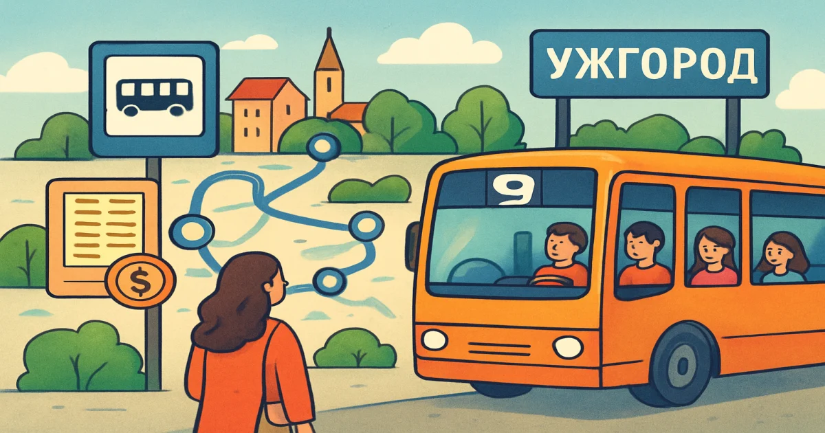 Автобус №9 в Ужгороді: маршрут, зупинки, розклад і ціна проїзду