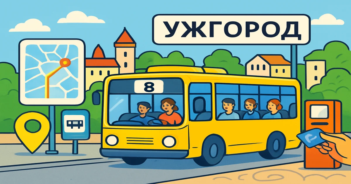 Маршрут маршрутки №8 в Ужгороді: розклад, зупинки та оплата проїзду