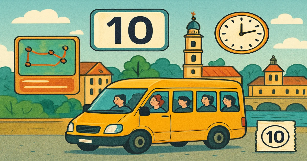 Маршрутка №10 в Ужгороді: актуальний графік, схема руху і тариф