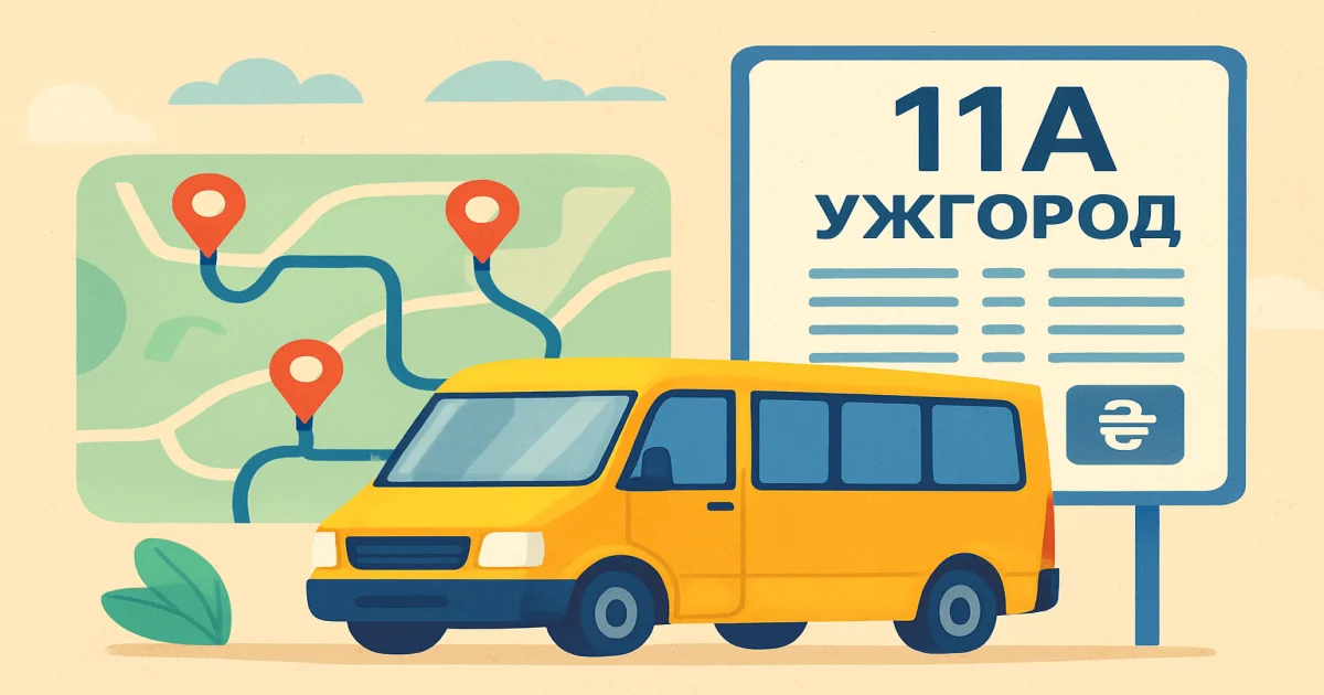Маршрутка №11А Ужгород: повний маршрут, розклад і ціна квитка