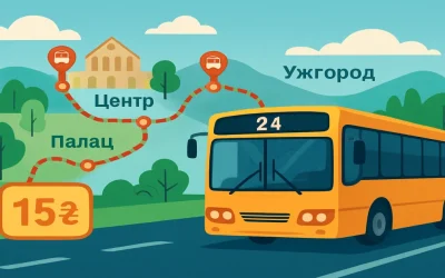 Розклад автобуса №24 в Ужгороді: зупинки, напрямок руху та вартість