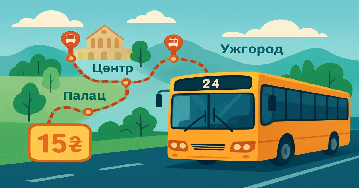 Розклад автобуса №24 в Ужгороді: зупинки, напрямок руху та вартість