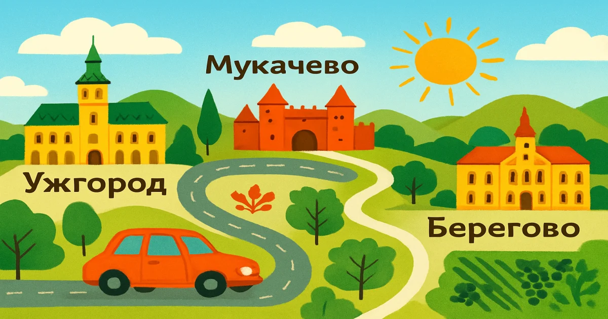 Маршрут Ужгород — Мукачево — Берегово: що подивитися за день