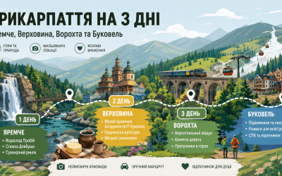 Прикарпаття на 3 дні: Яремче, Верховина, Ворохта та Буковель
